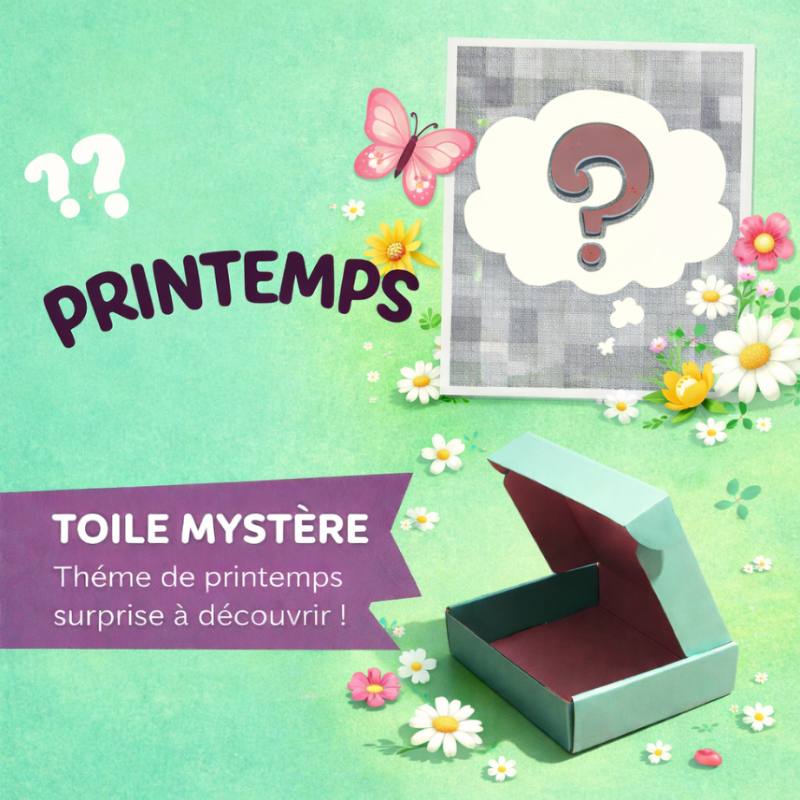 Broderie Diamant - Toile mystère - Thème Printemps