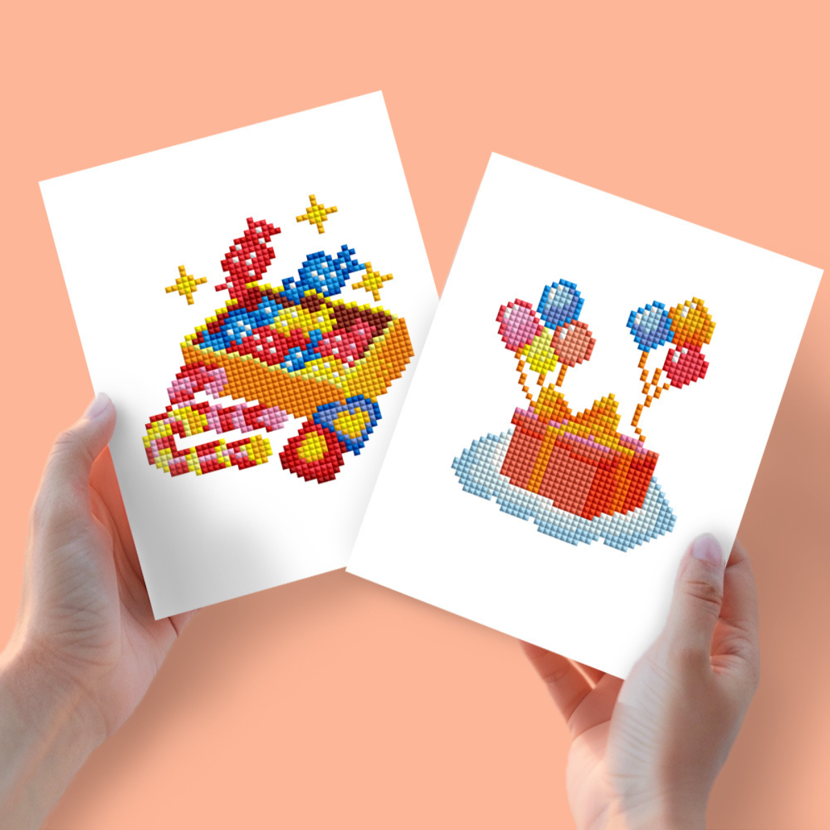 Mini broderie diamant x2 - Anniversaire