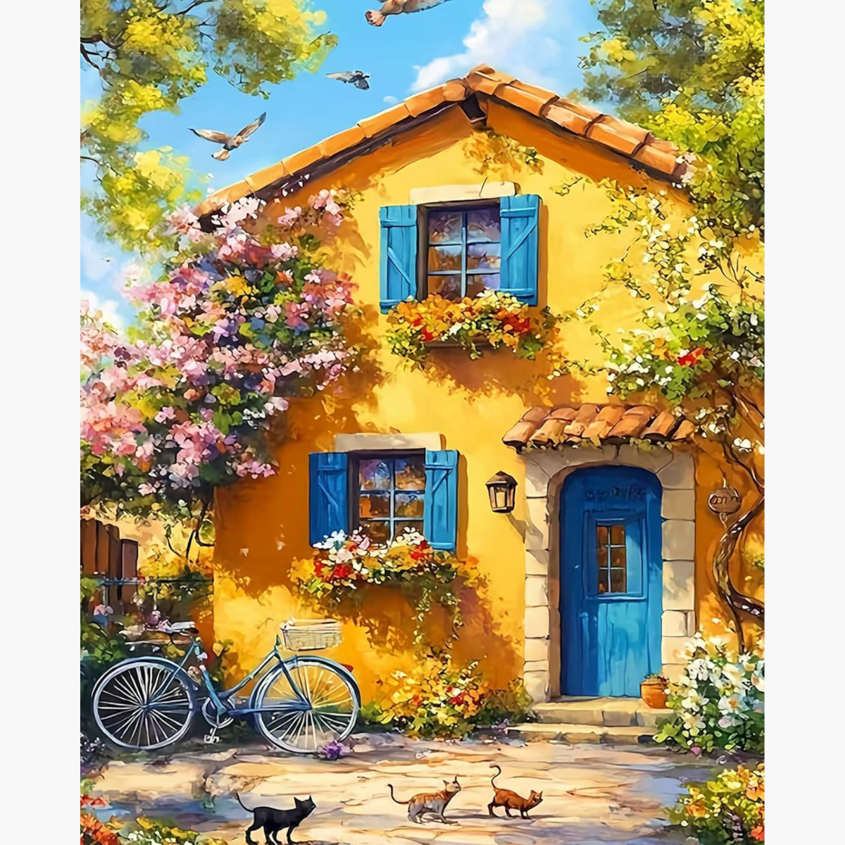 Broderie Diamant - Auberge jaune