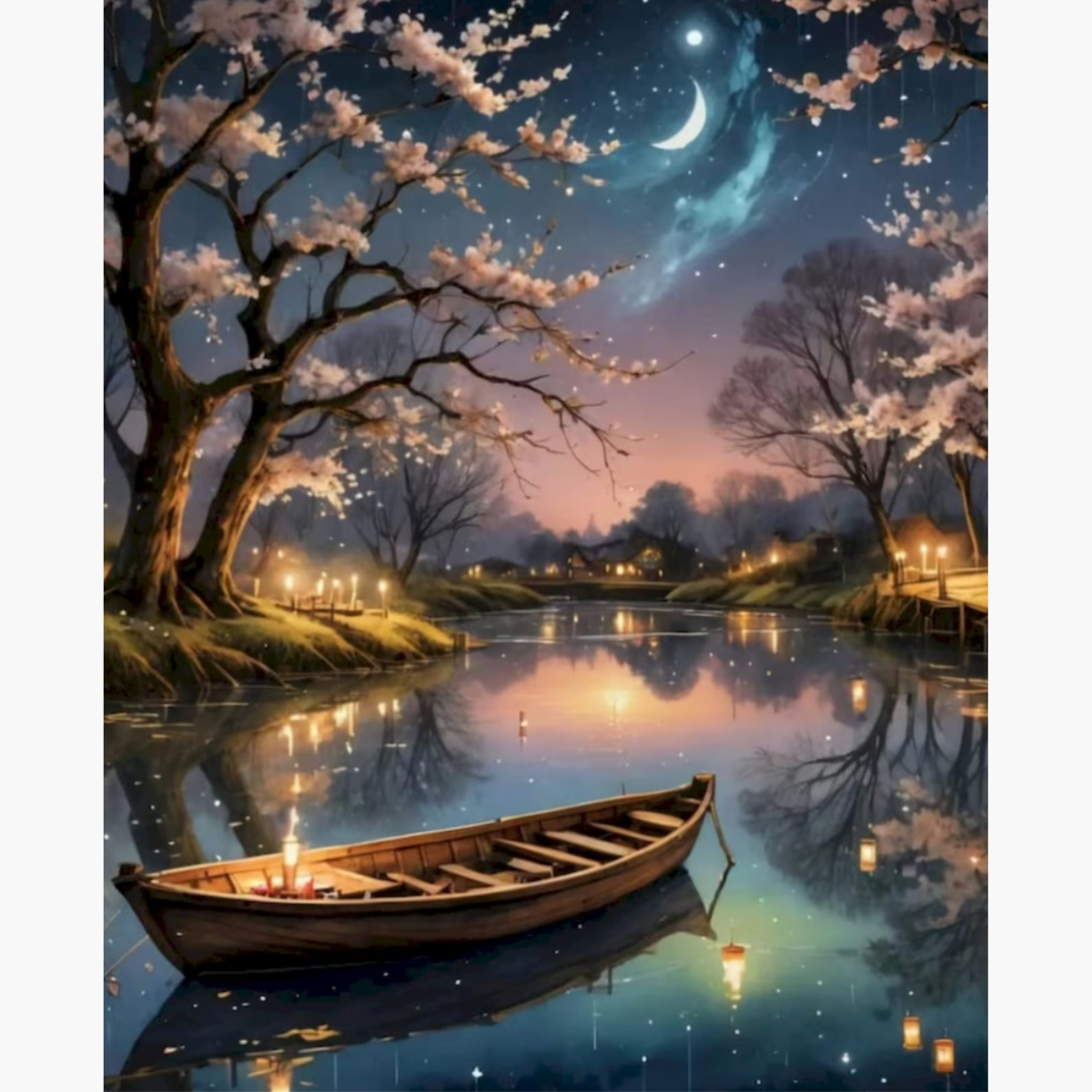 Broderie Diamant - Barque romantique