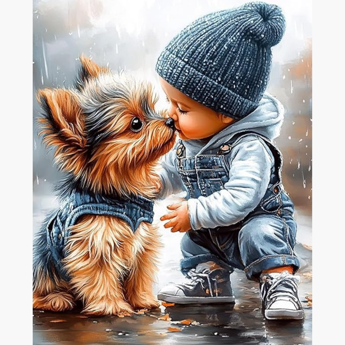 Broderie Diamant - Bisous Yorkshire