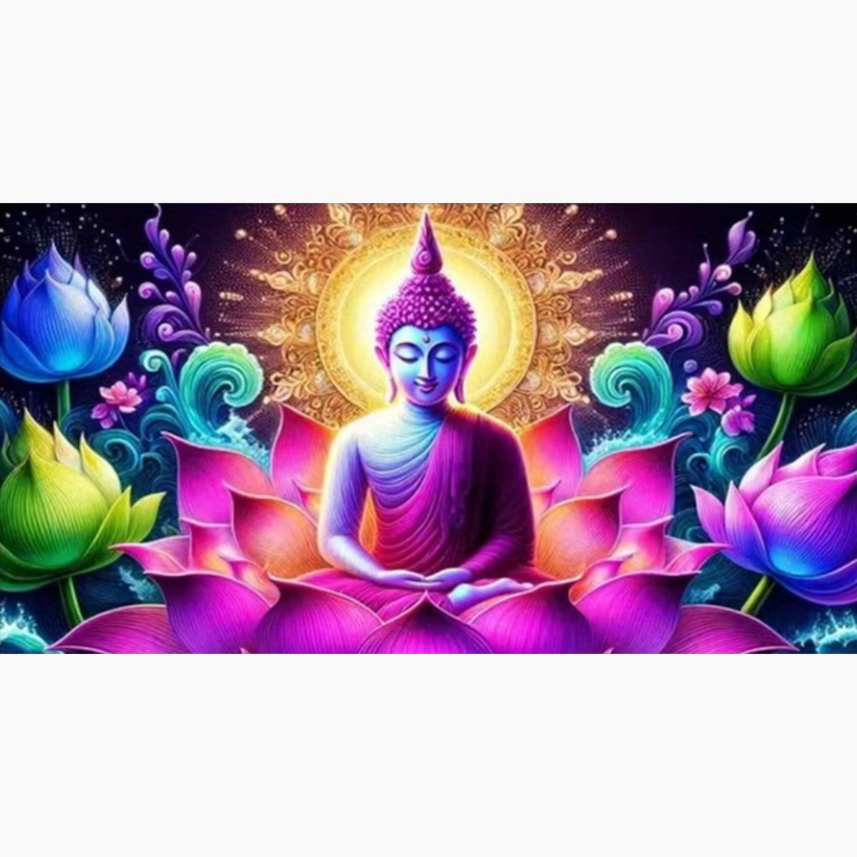 Broderie Diamant - Bouddha rose