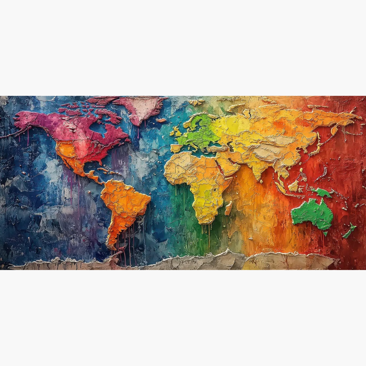 Broderie Diamant - Carte du monde