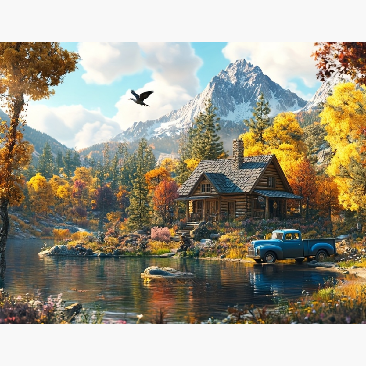 Broderie Diamant - Chalet sauvage