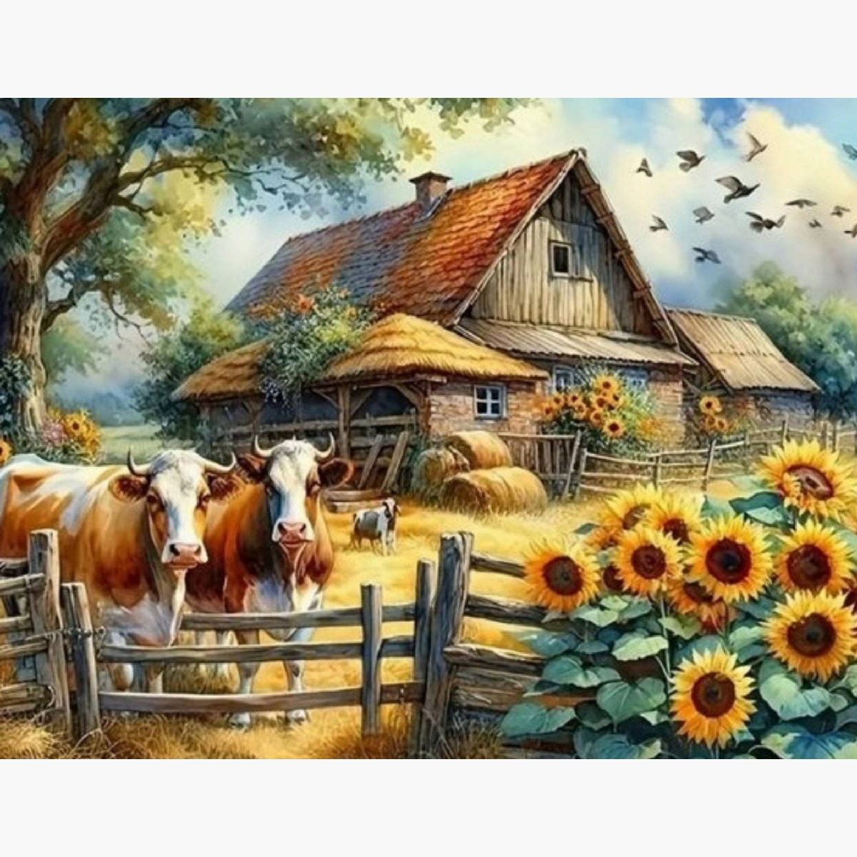 Broderie Diamant - Ferme tournesols