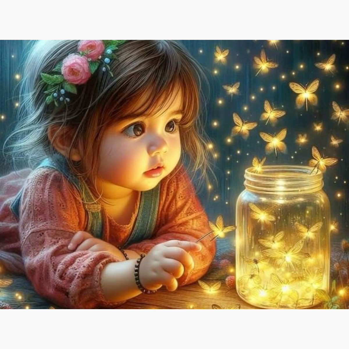 Broderie Diamant - Bocal papillons