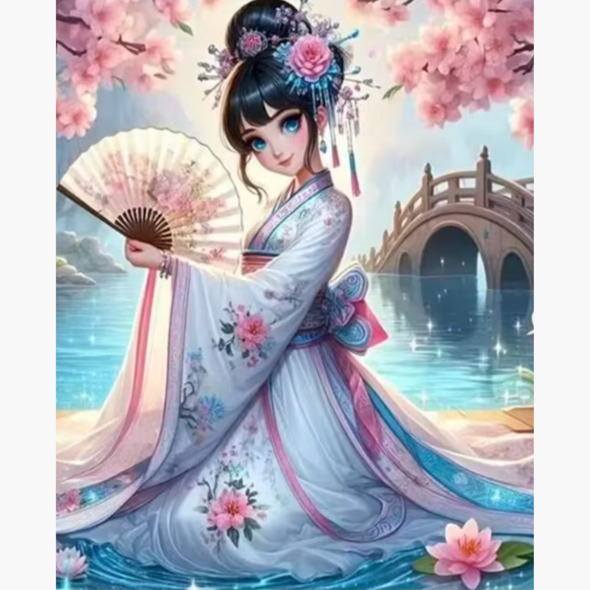 Broderie Diamant - Jeune geisha