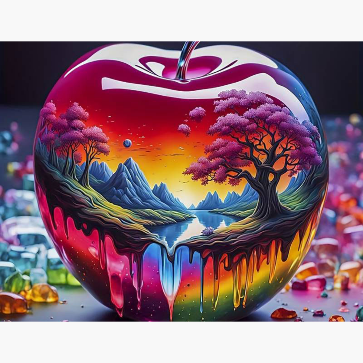 Broderie Diamant - Pomme de vie