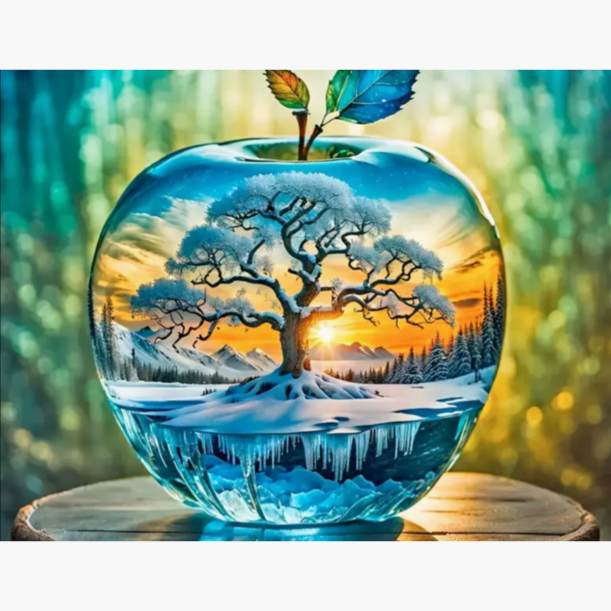 Broderie Diamant - Pomme arbre