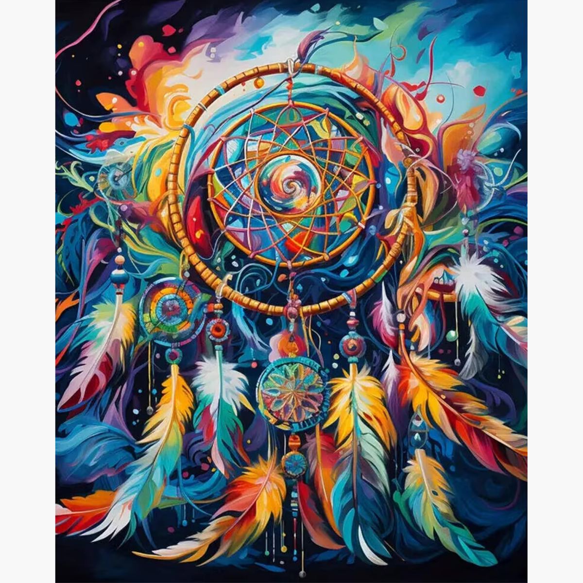 Broderie Diamant - Aquarelle attrape-rêve