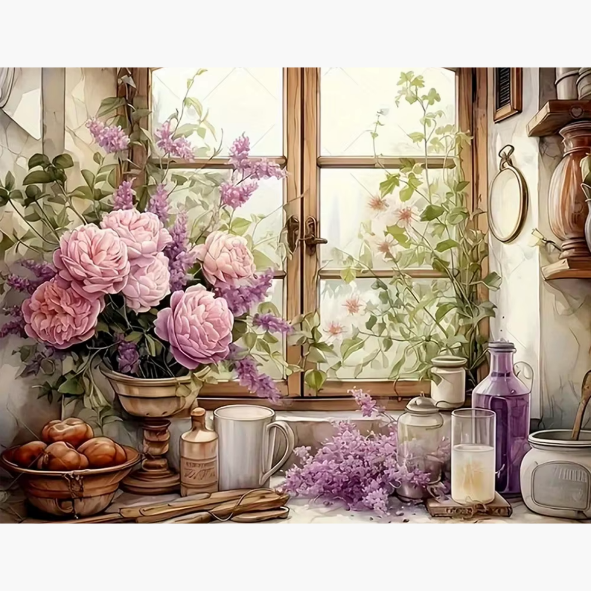 Broderie Diamant - Cuisine lavande