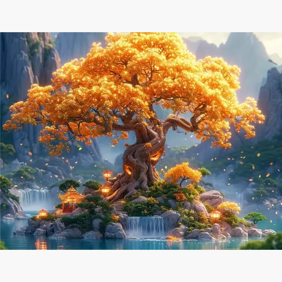 Broderie Diamant - Arbre fantastique