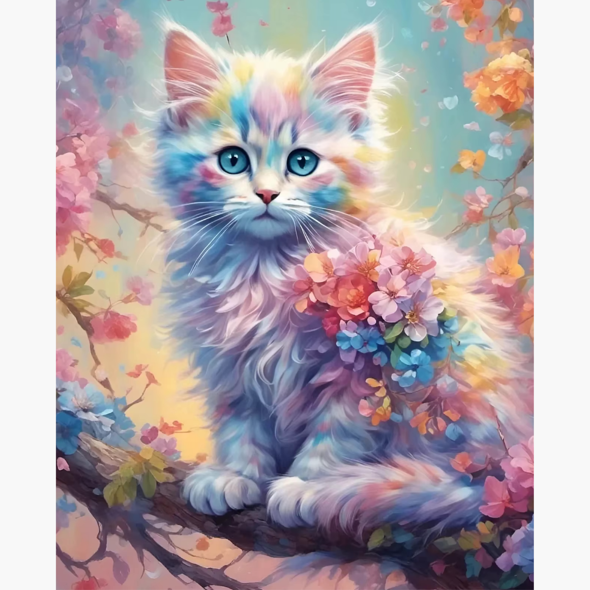 Broderie Diamant - Chaton floral