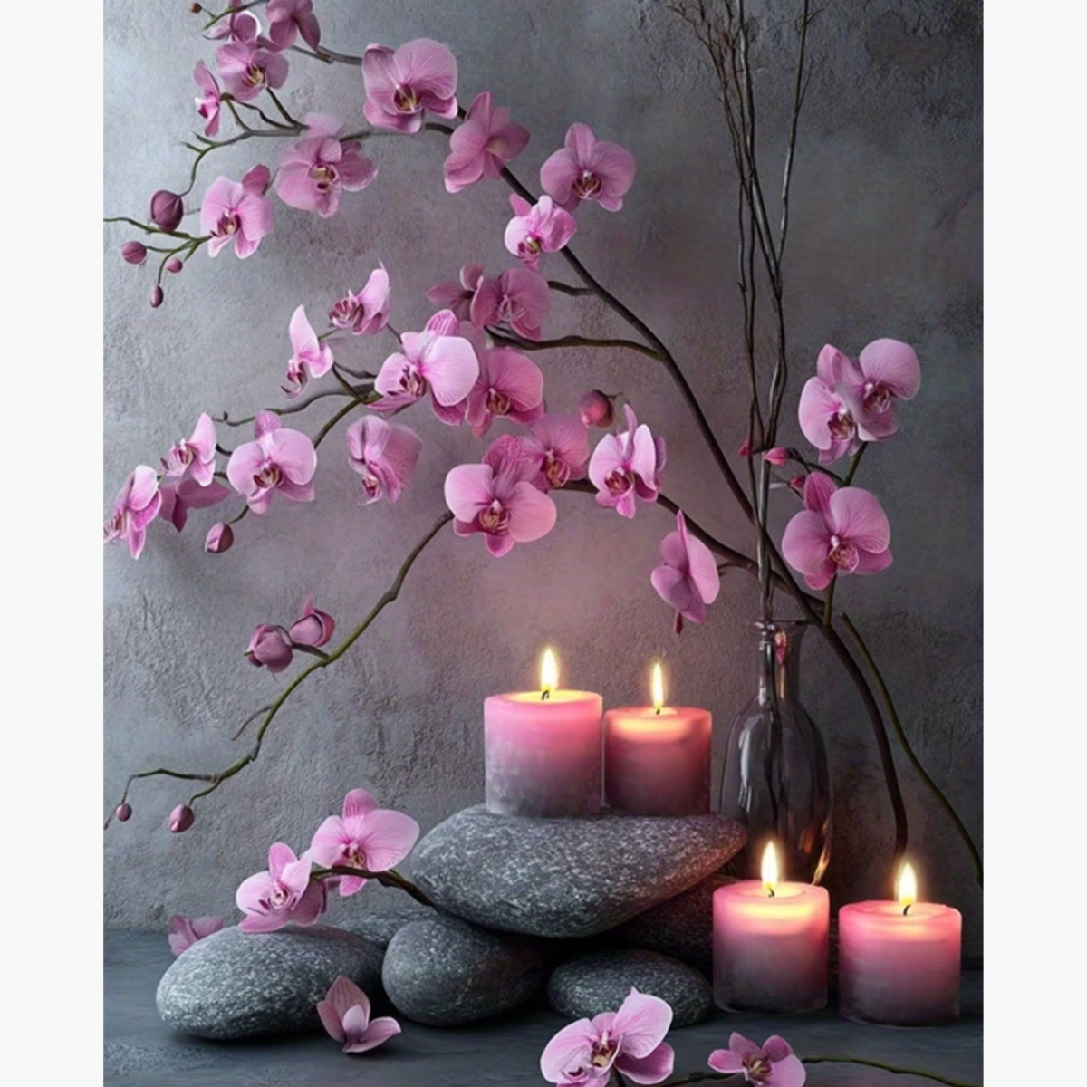 Broderie Diamant - Déco orchidées