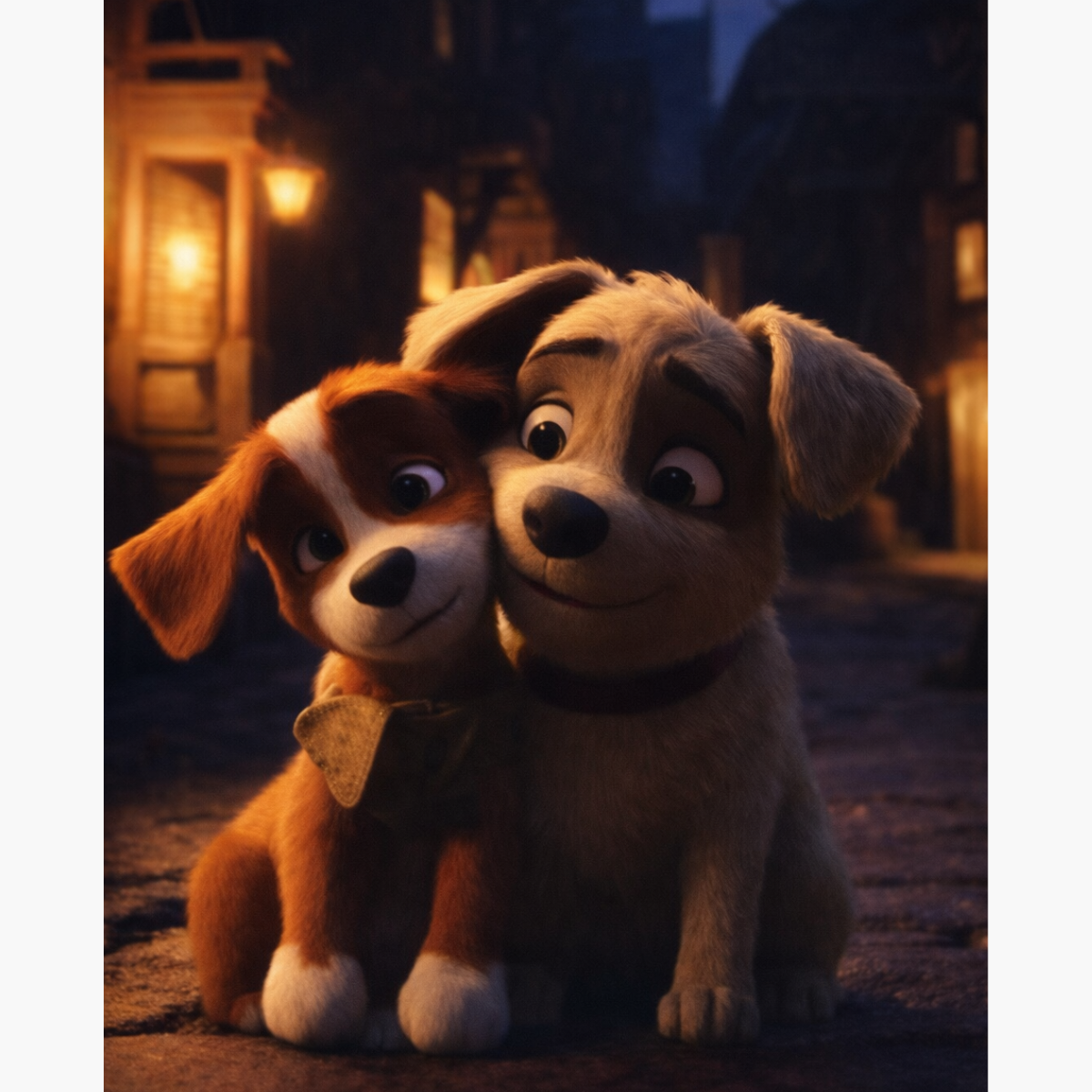 Broderie Diamant - Duo chiots