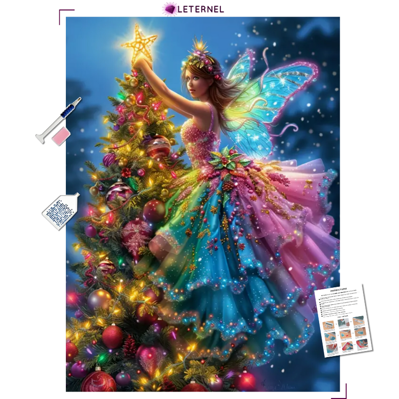 Broderie Diamant - Fée sapin