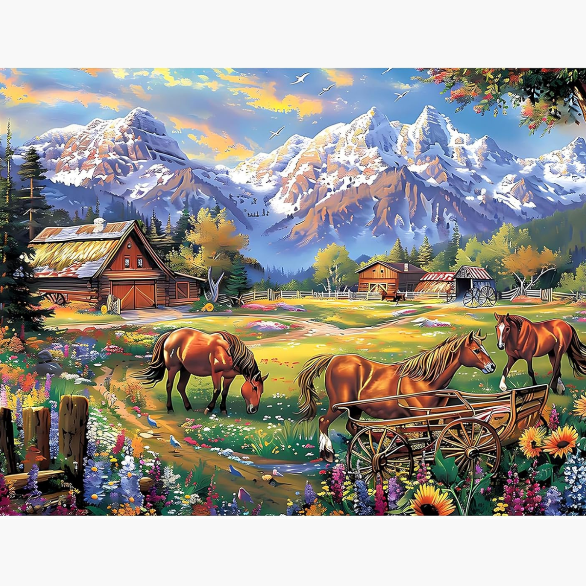 Broderie Diamant - Ferme sauvage