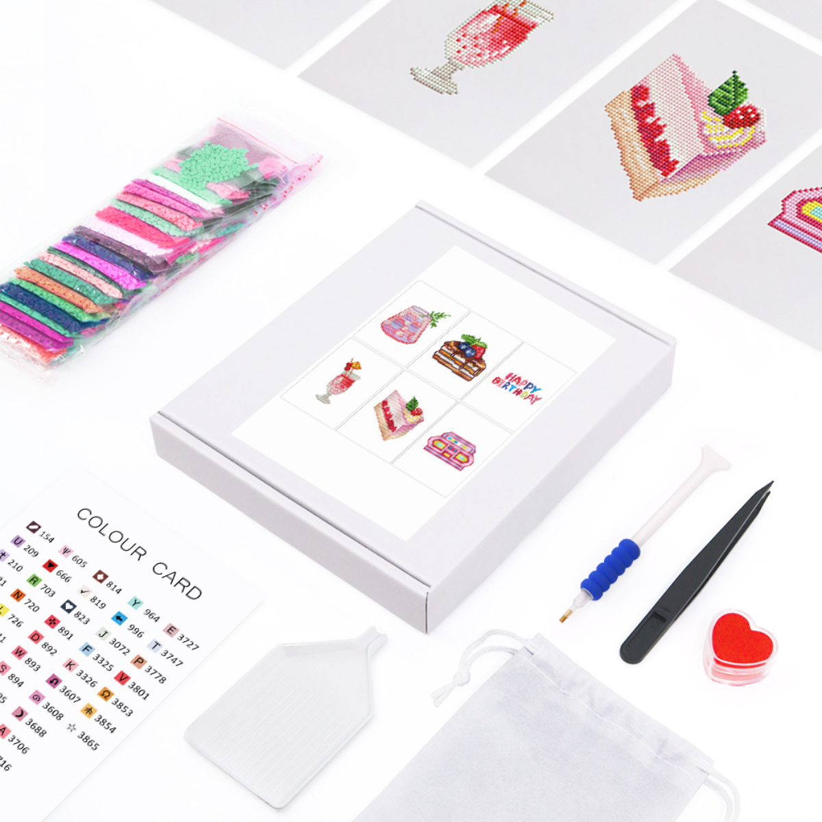 Broderie Diamant Mini broderie diamant x6 - Fête – Kit complet broderie diamant | LETERNEL