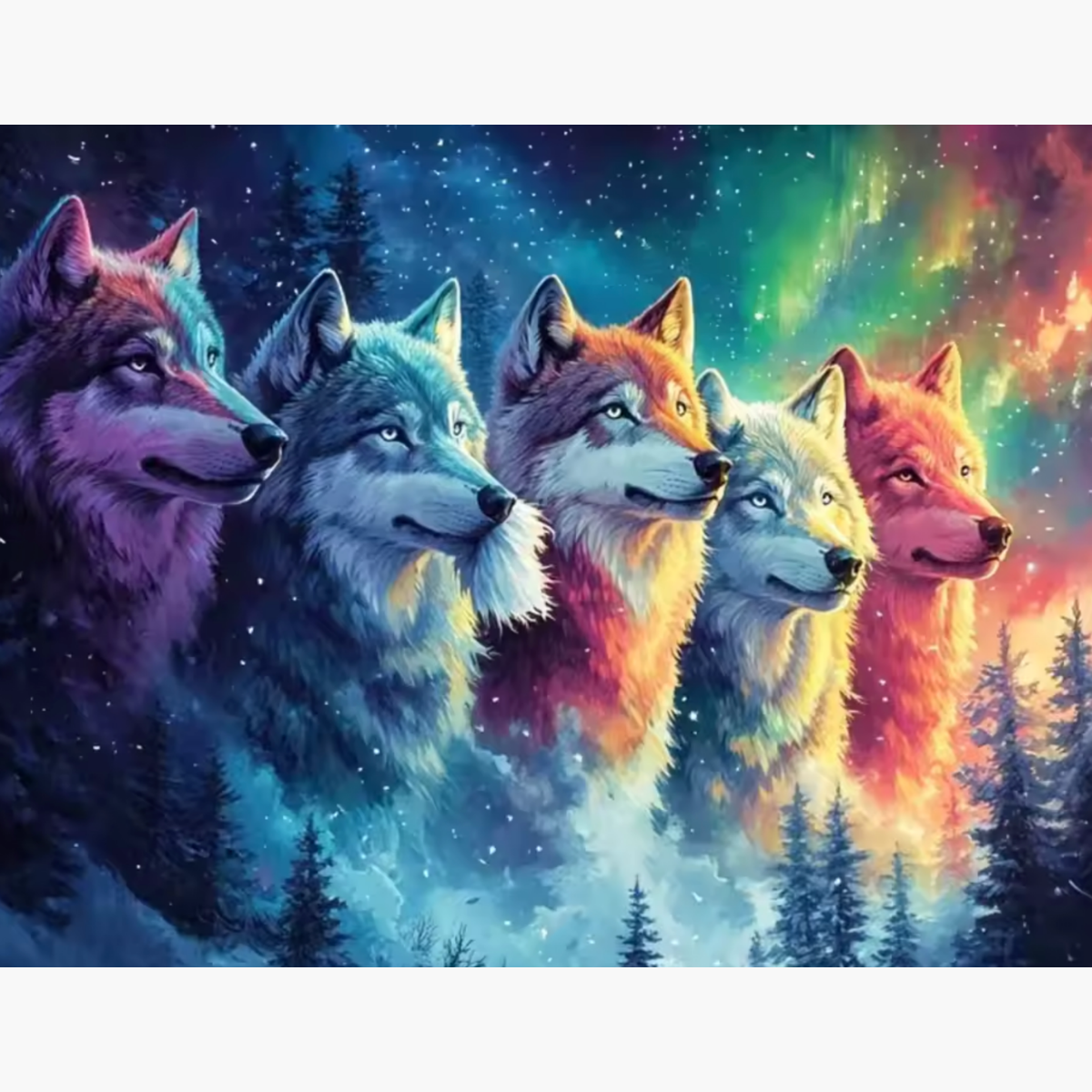 Broderie Diamant Figures loups – Kit complet broderie diamant | LETERNEL
