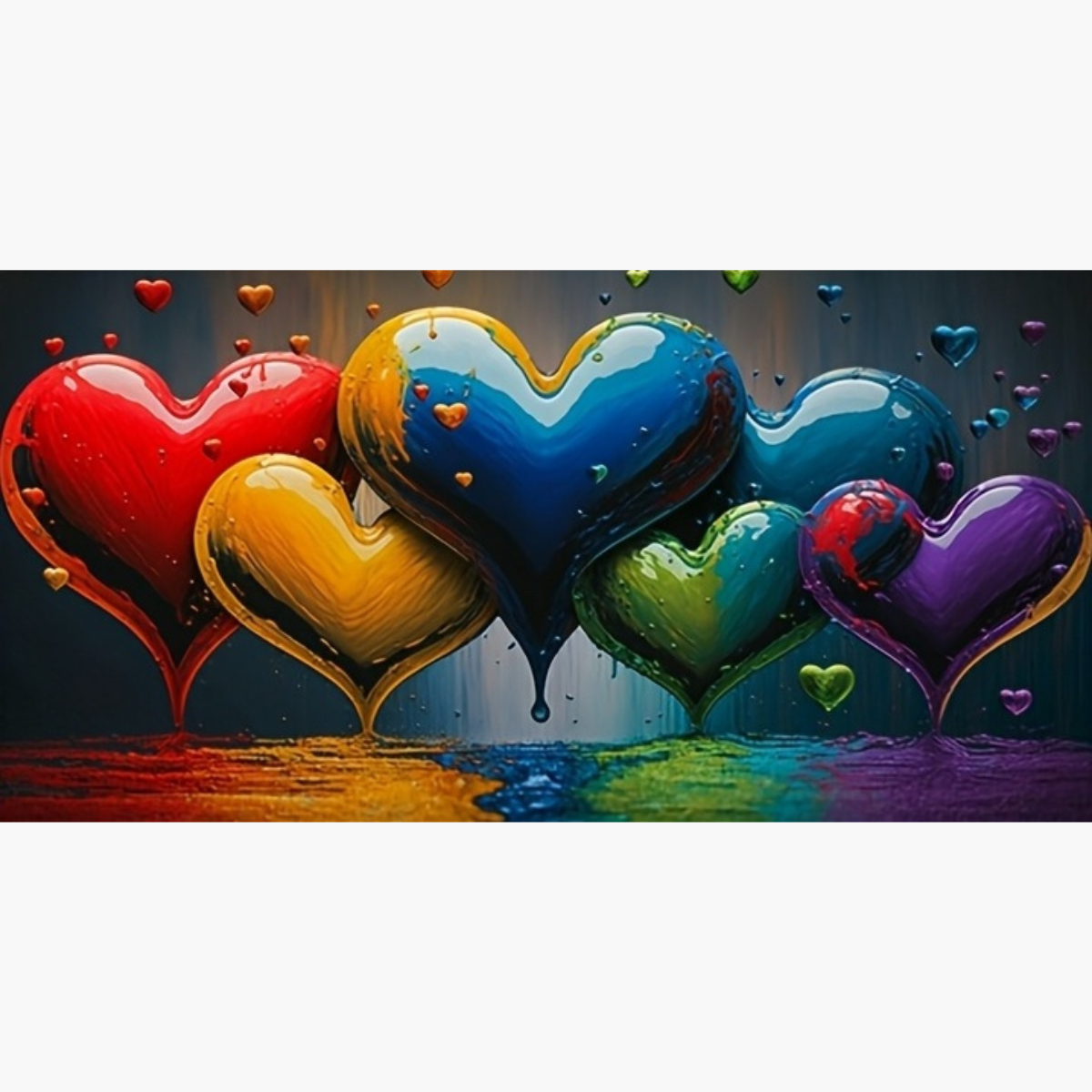 Broderie Diamant - Gouttes coeurs