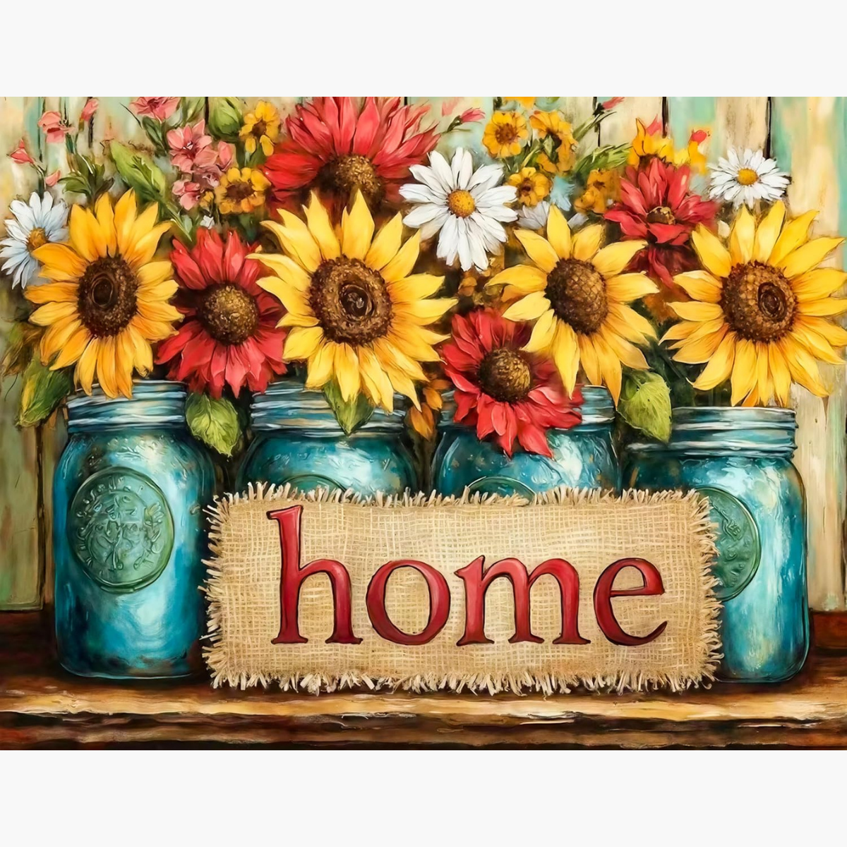 Broderie Diamant - Home tournesols