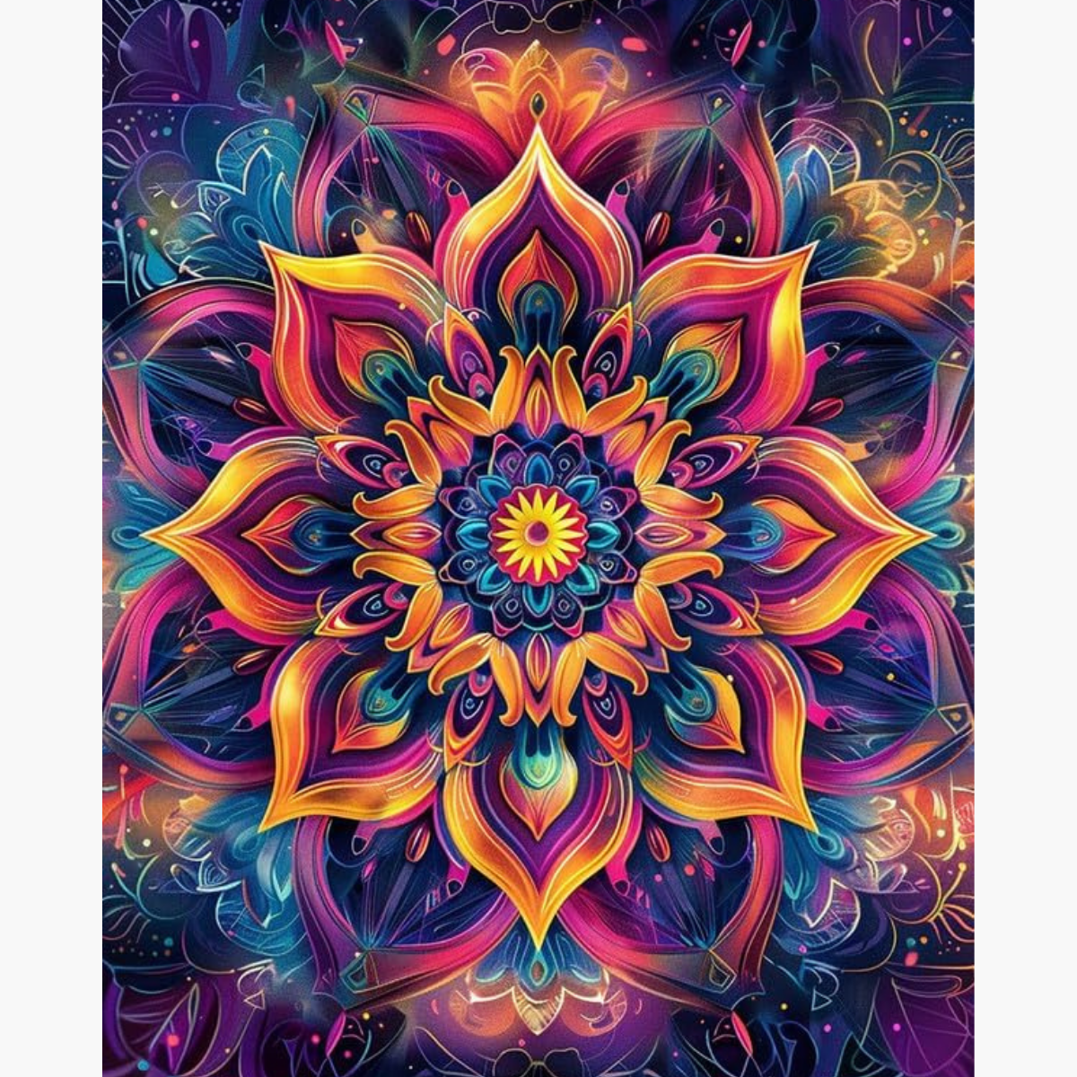 Broderie Diamant - Lotus mosaïque