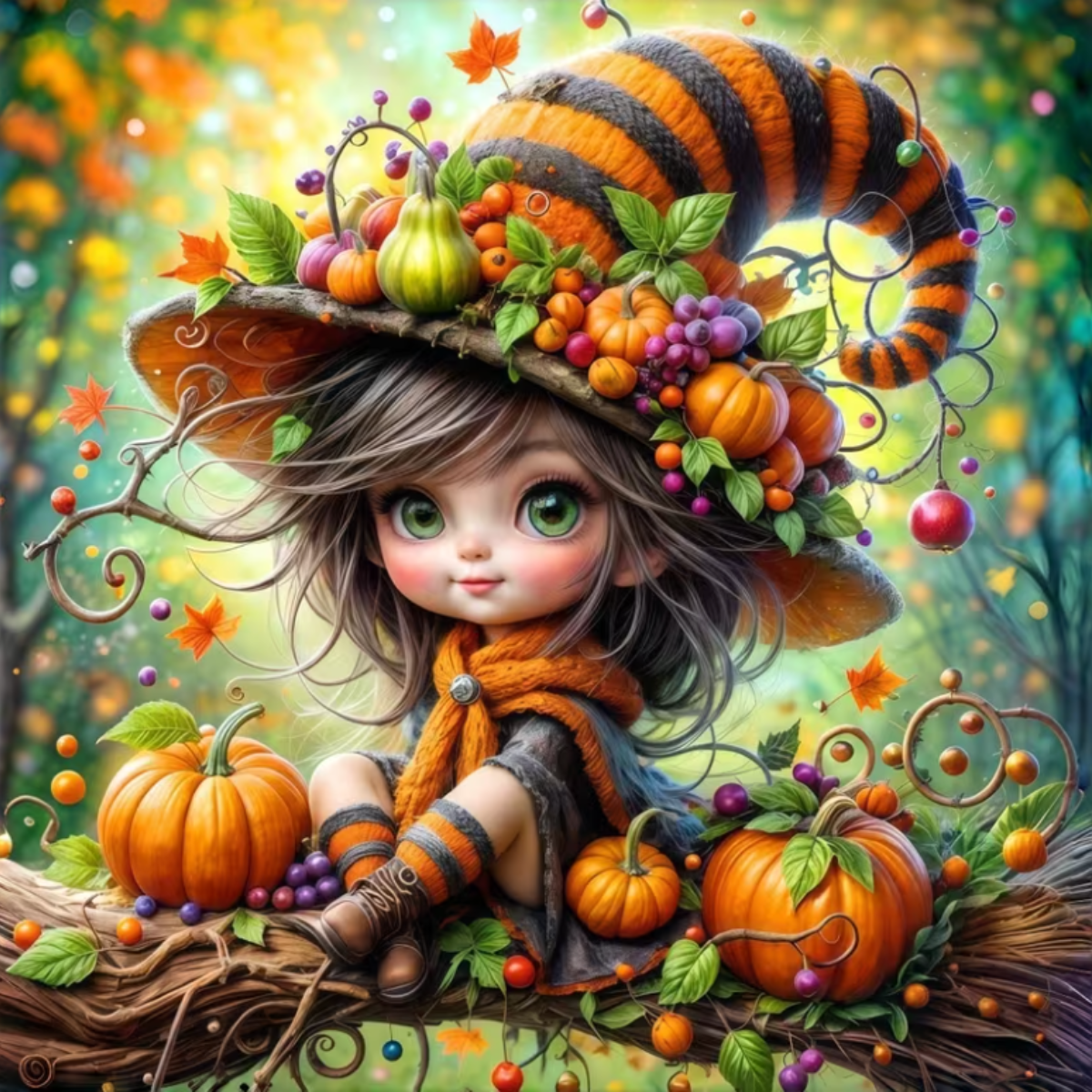 Broderie Diamant - Lutine Halloween