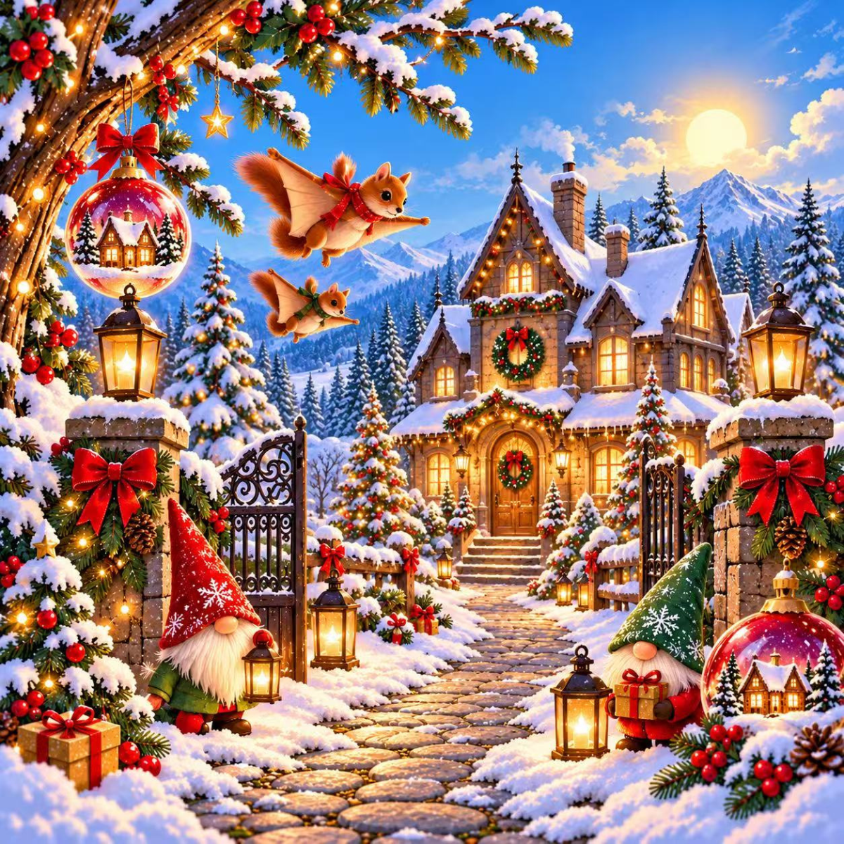 Broderie Diamant - Maison de Noël