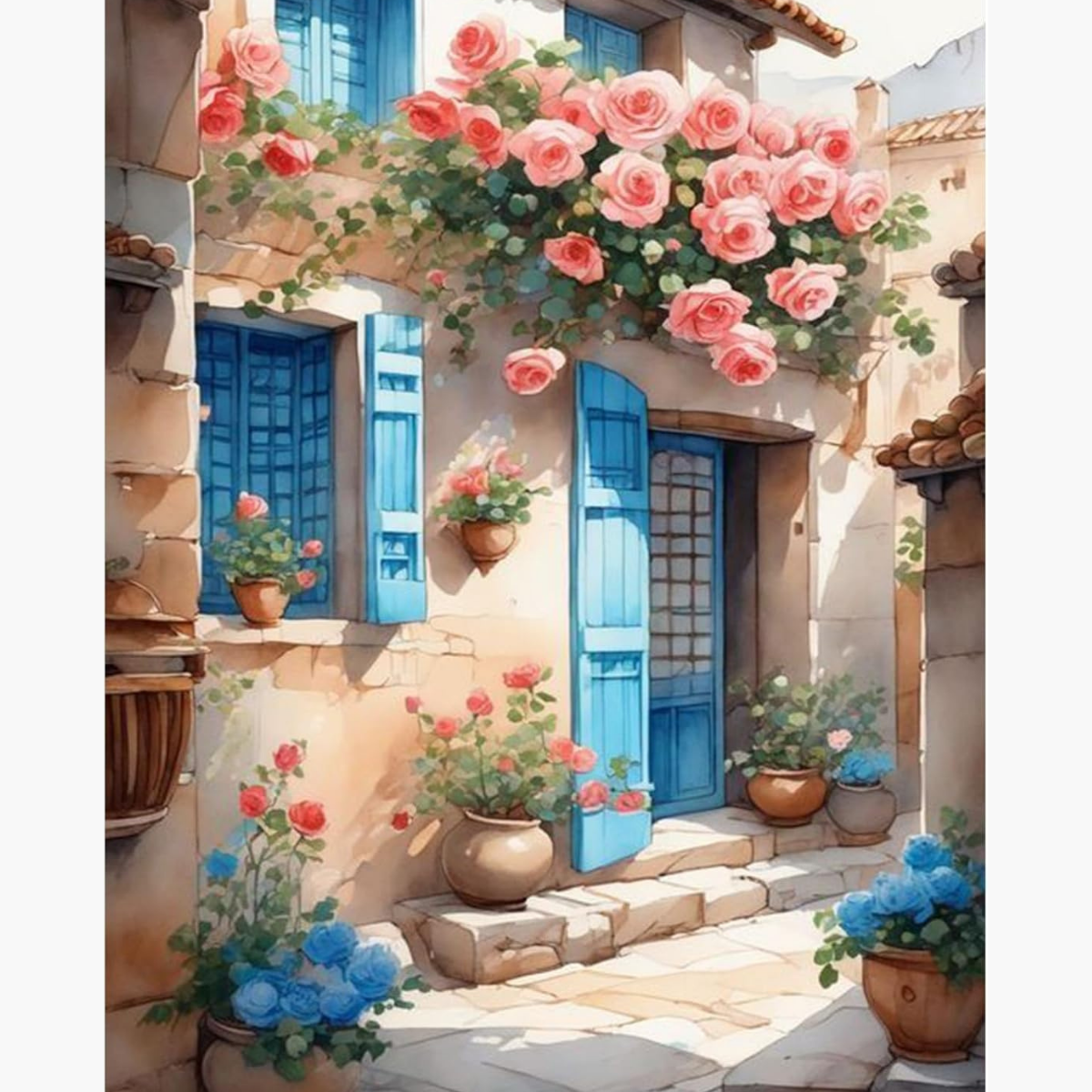 Broderie Diamant - Maison de roses