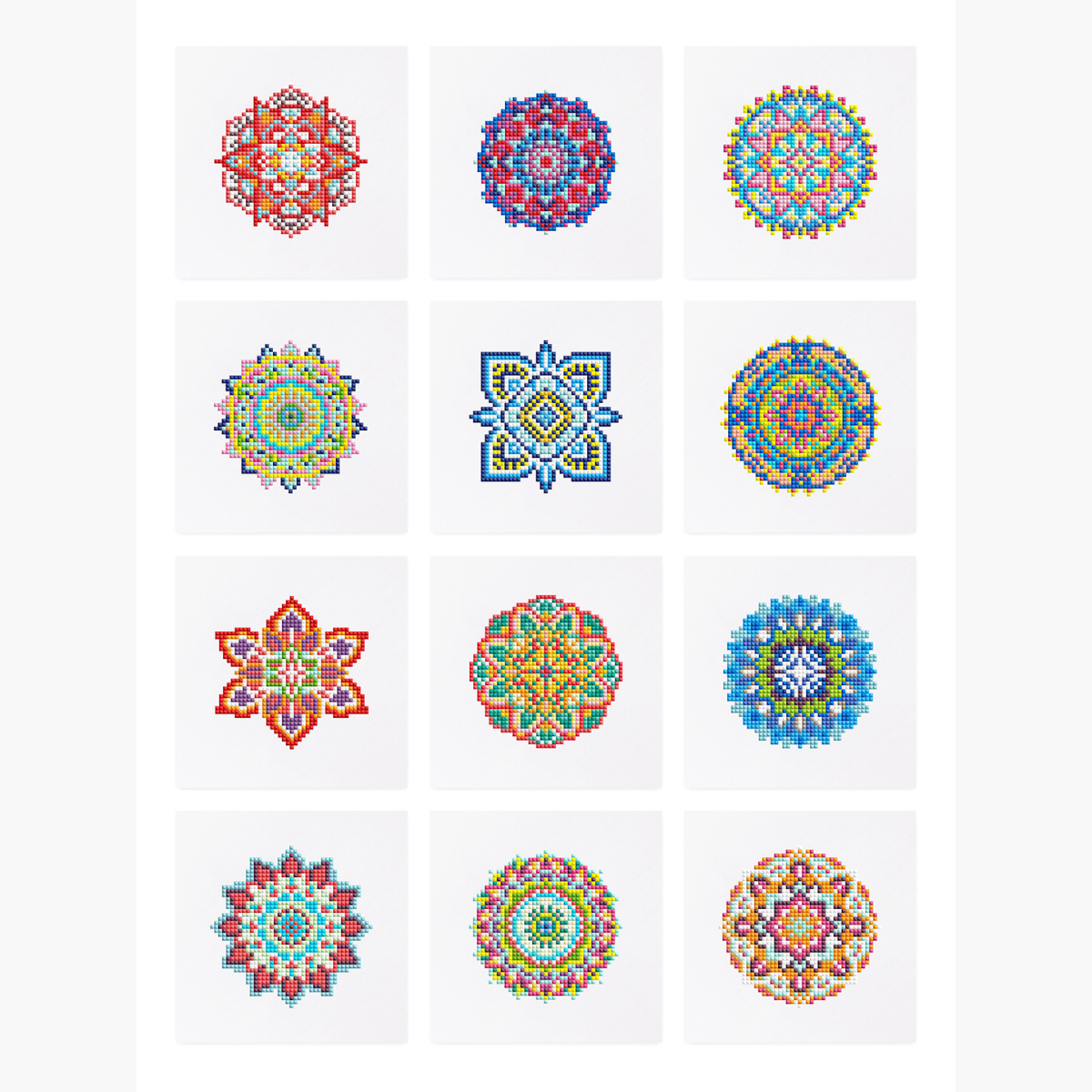 Broderie Diamant Mini broderie diamant x12 - Mandala – Kit complet broderie diamant | LETERNEL