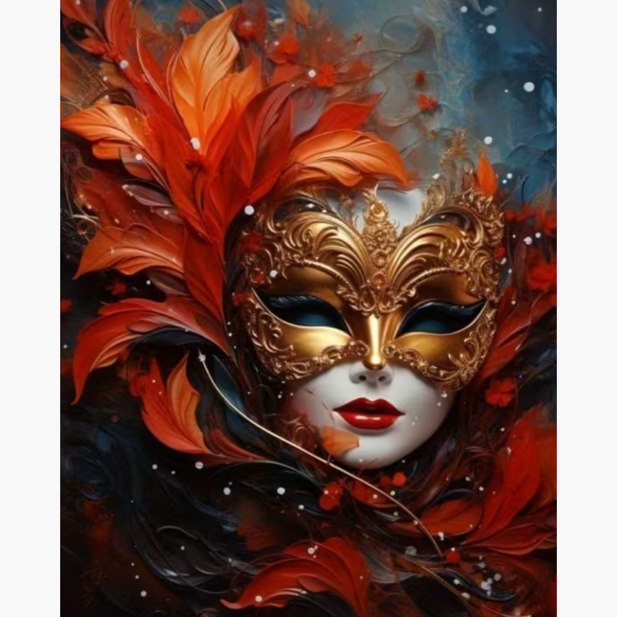 Broderie Diamant - Masque automne