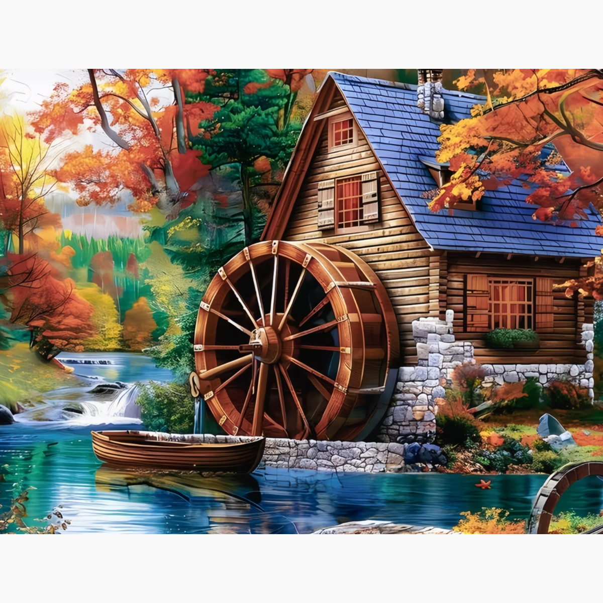 Broderie Diamant - Moulin forêt