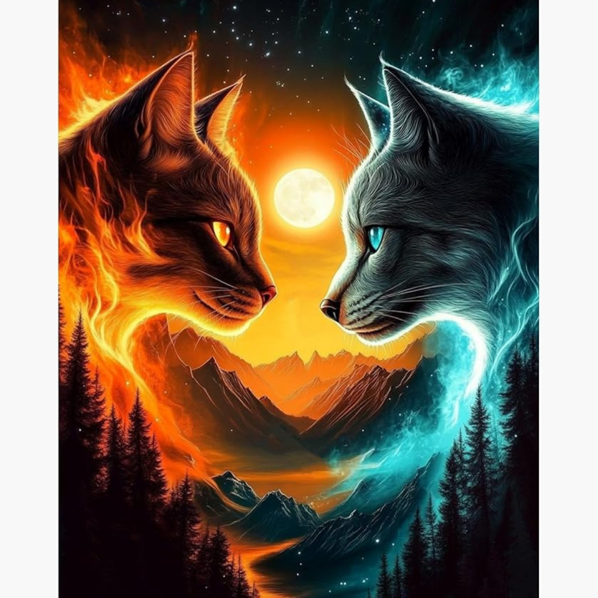 Kit Diamond Painting – Opposition chats | LETERNEL