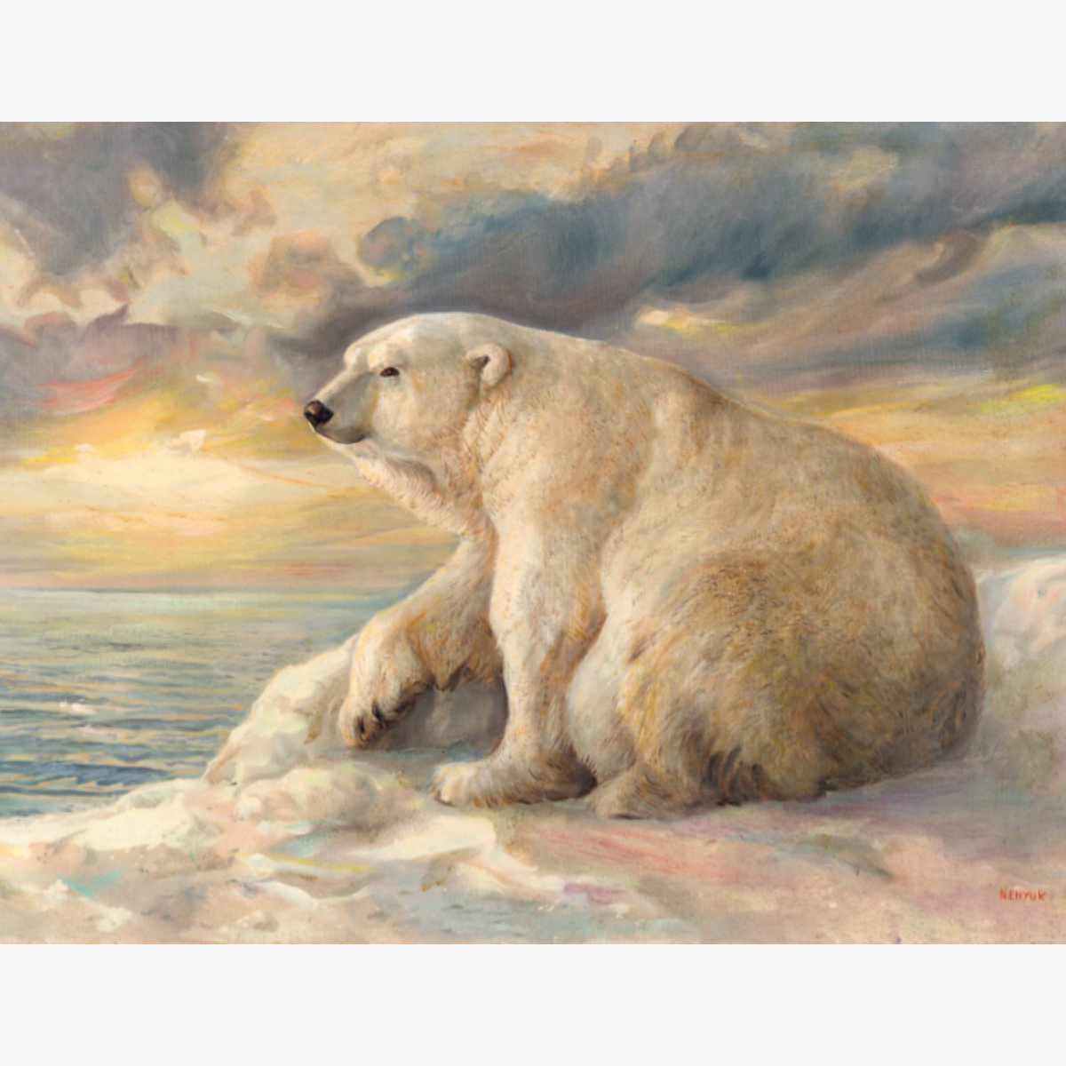 Broderie Diamant - Ours blanc