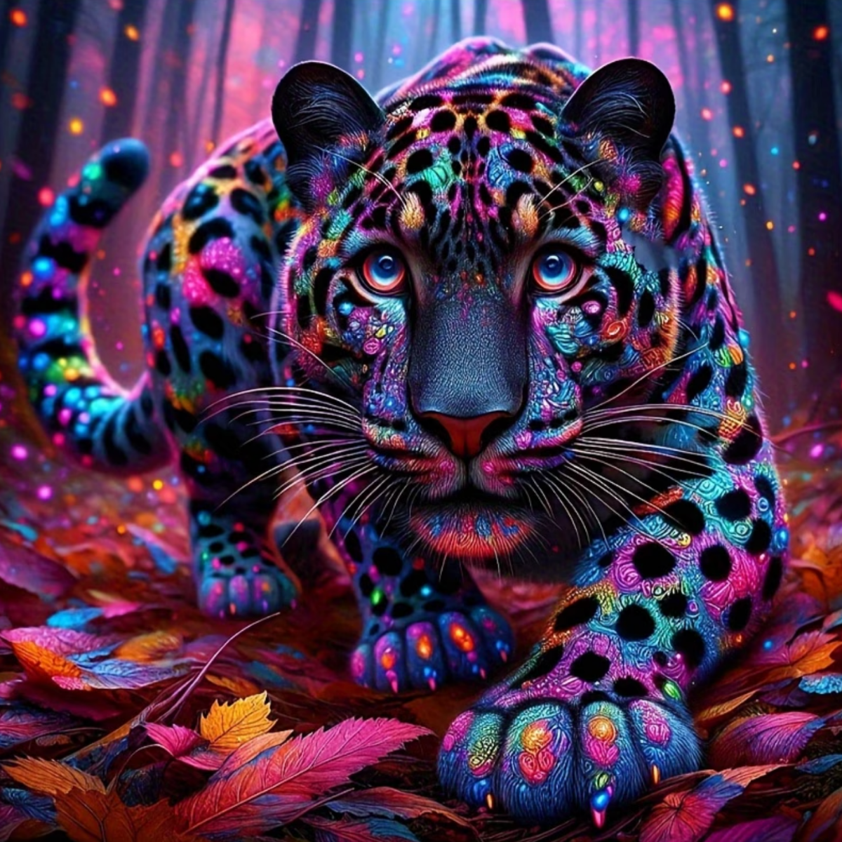 Kit Diamond Painting – Panthère fluo | LETERNEL