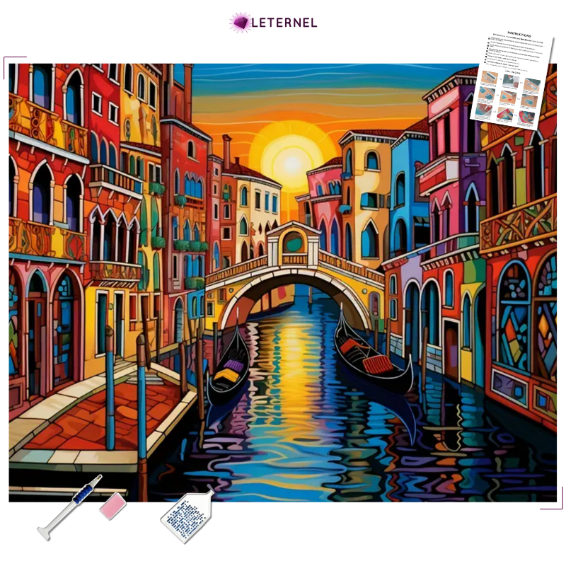 Broderie Diamant - Peinture colorée Venise
