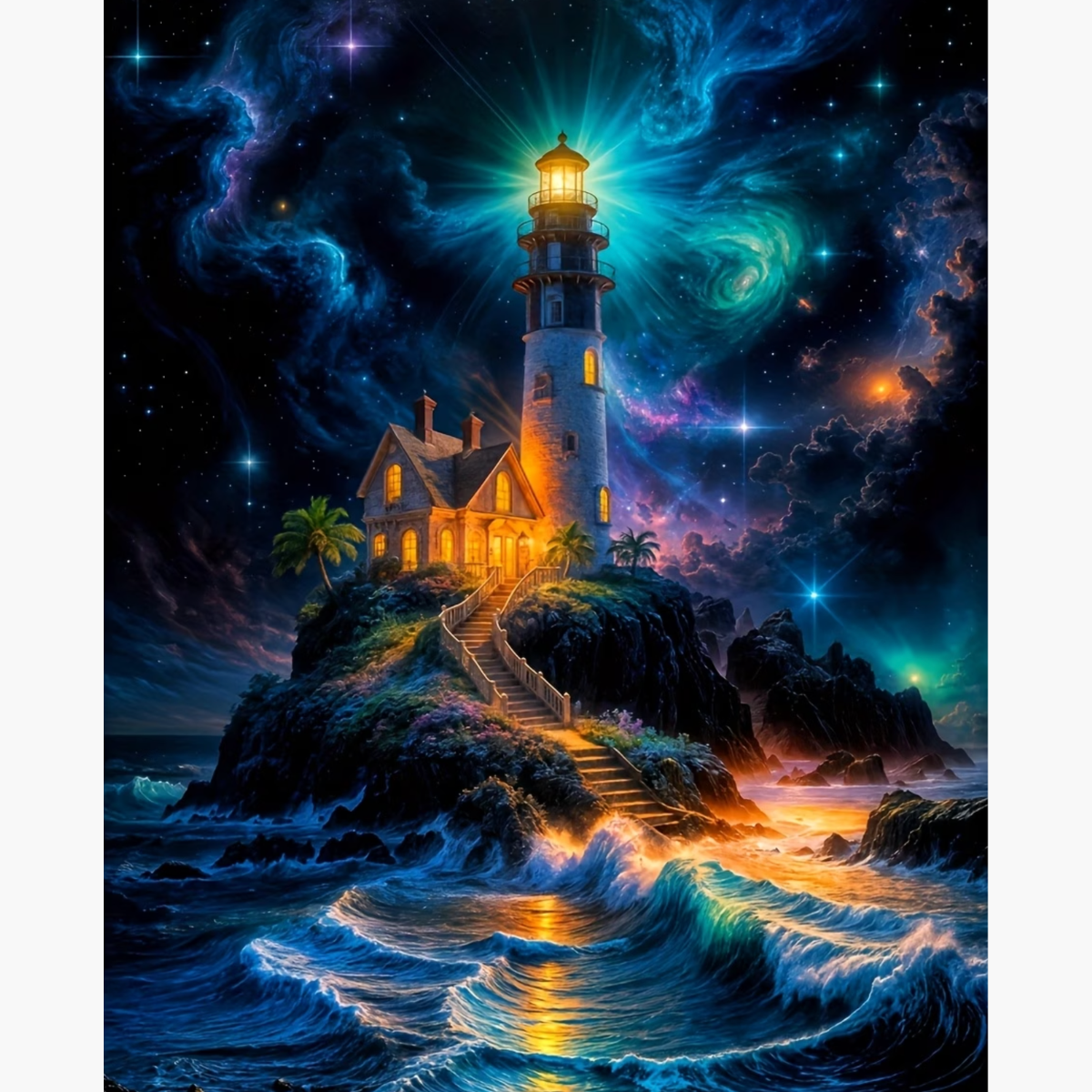 Broderie Diamant - Phare astral