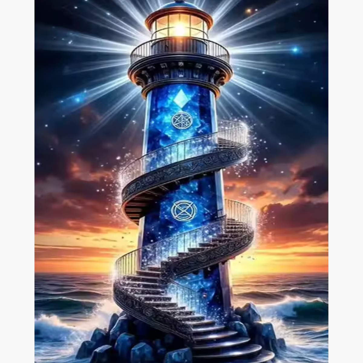 Broderie Diamant - Phare étincelant