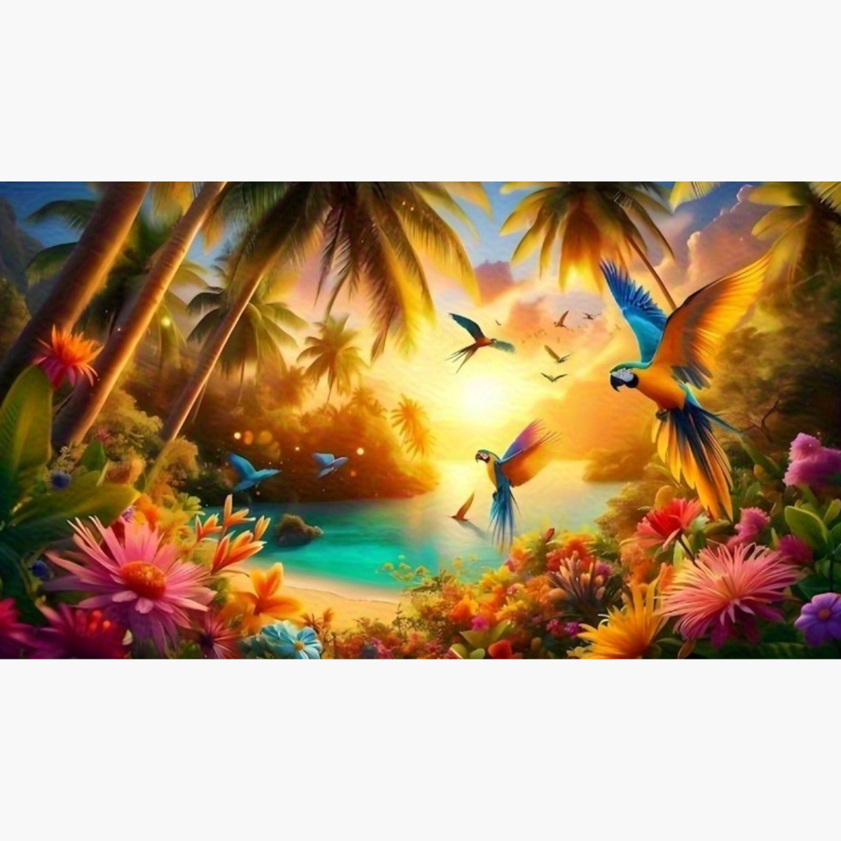 Broderie Diamant - Plage déserte