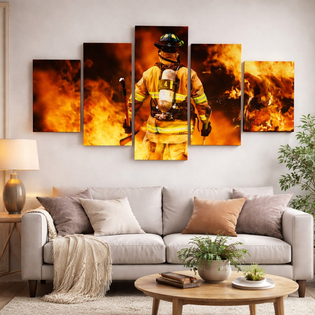 Broderie Diamant - Multi panel - Pompier