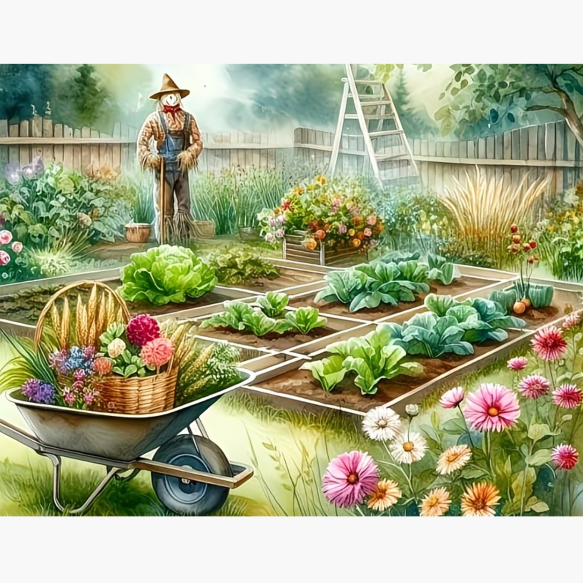 Broderie Diamant - Potager