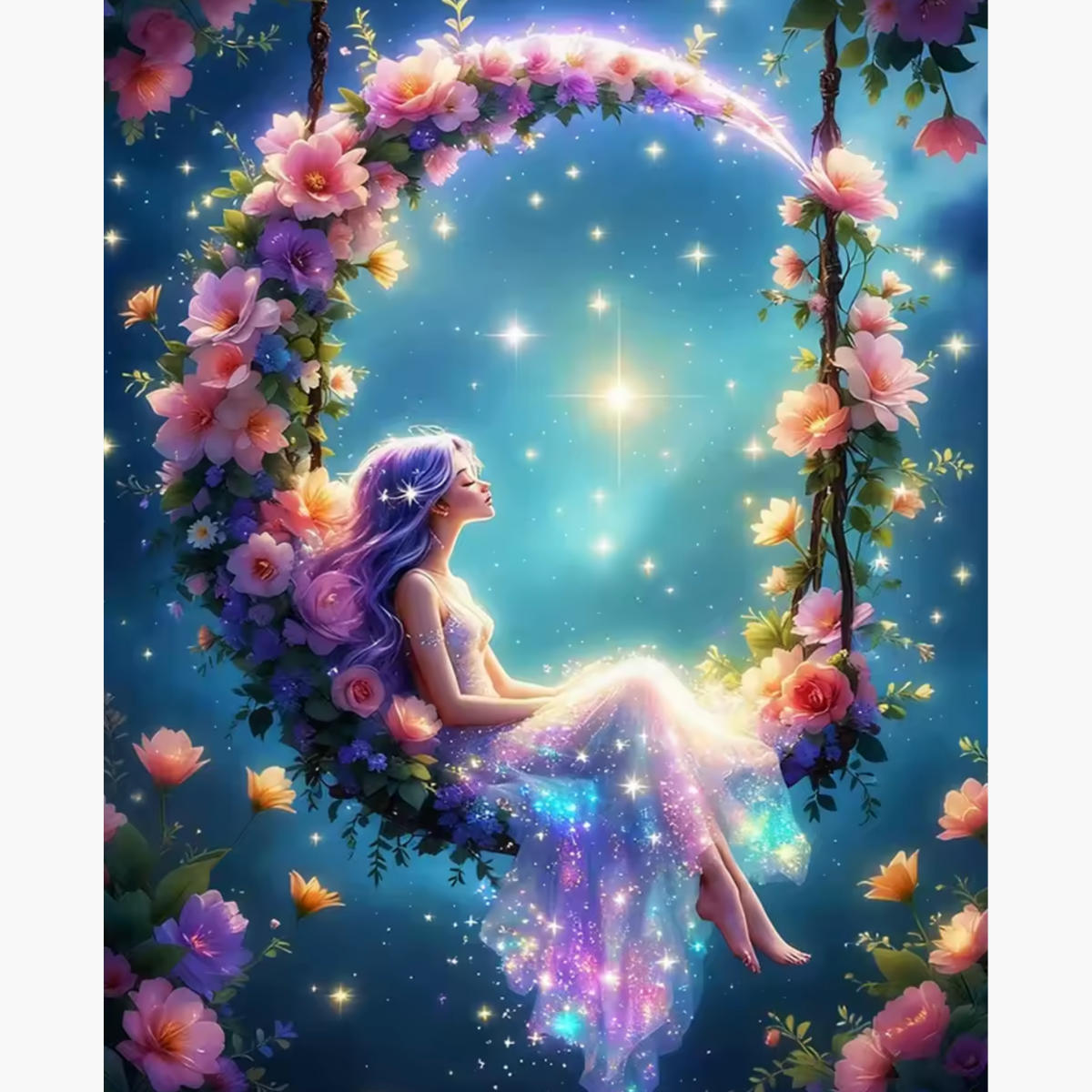 Broderie Diamant - Princesse lune