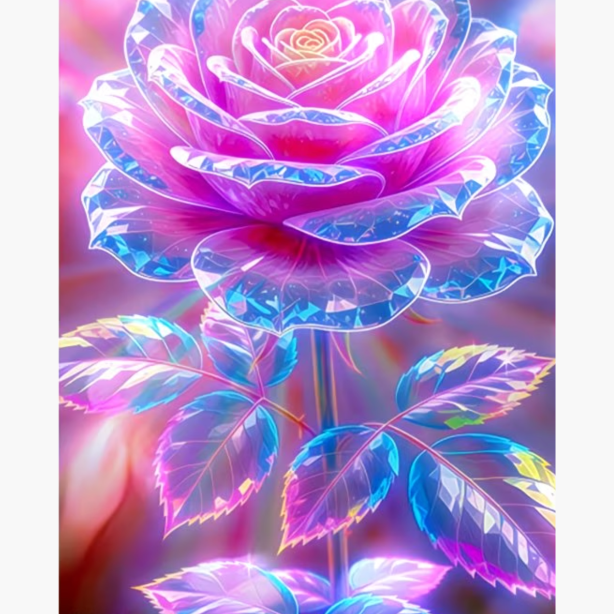 Broderie Diamant - Rose cristal