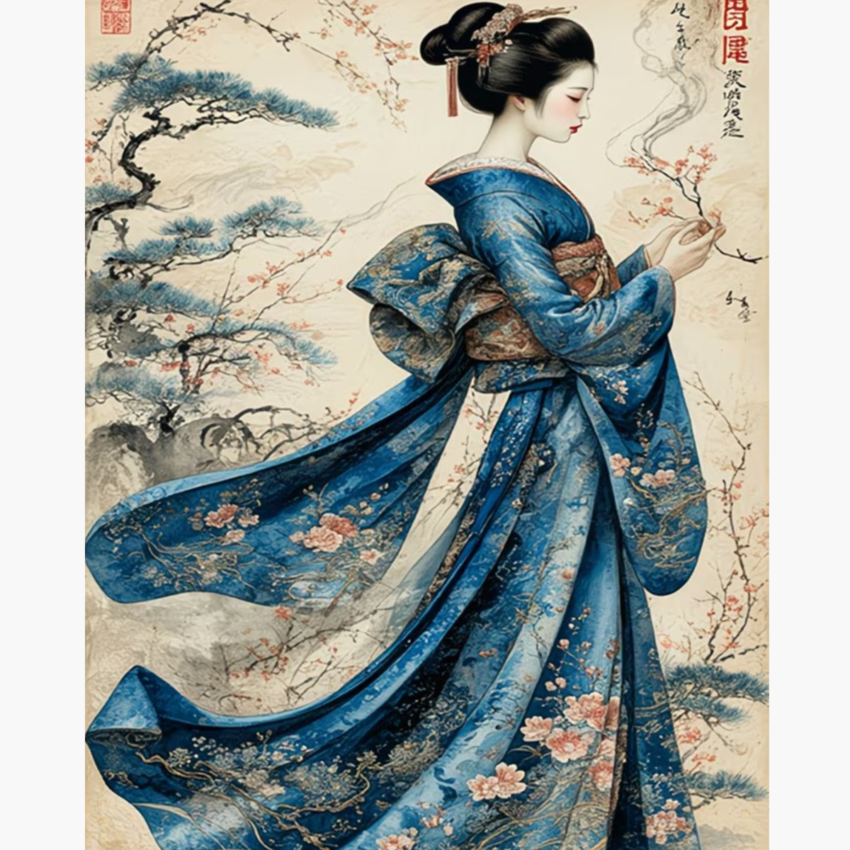 Broderie Diamant - Tableau Geisha