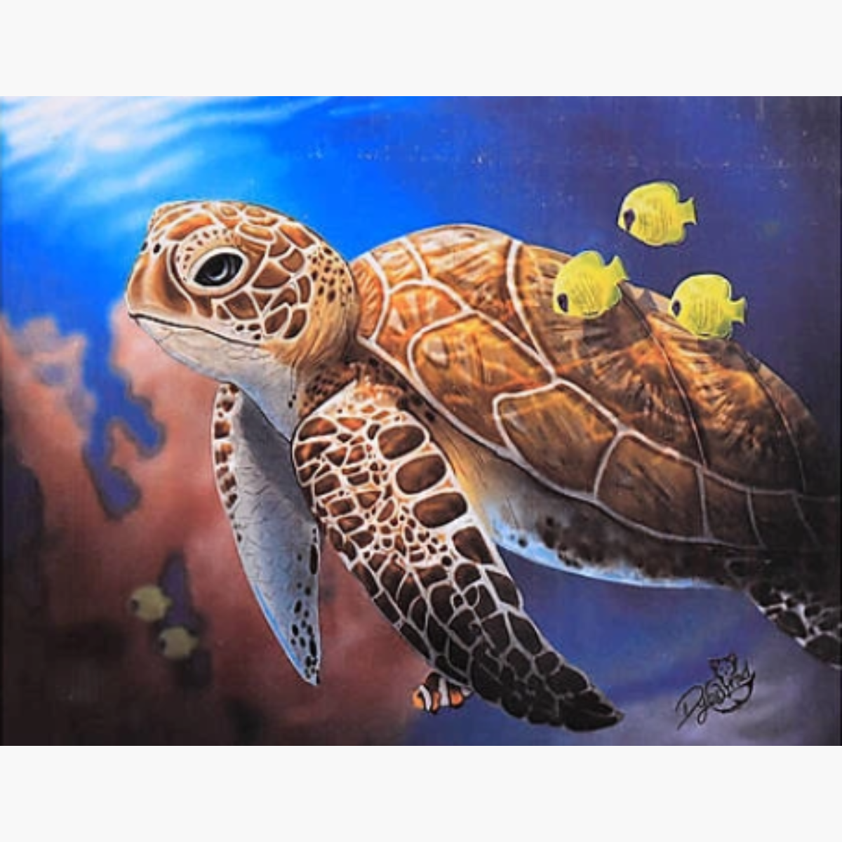 Broderie Diamant - Tortue de mer