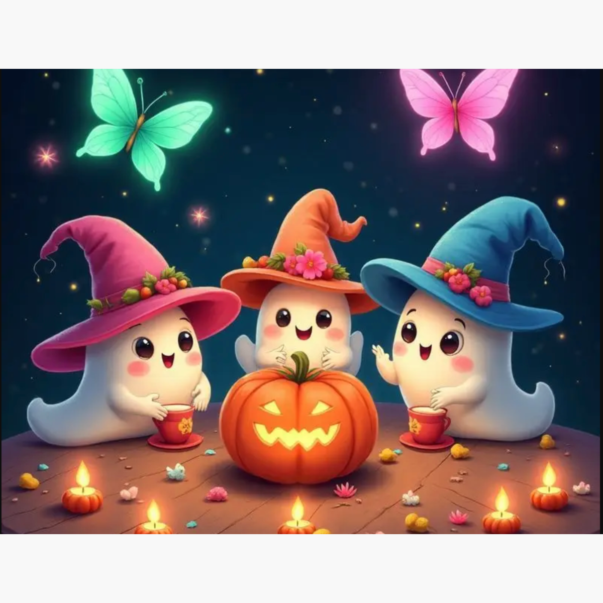 Broderie Diamant - Trio fantômes