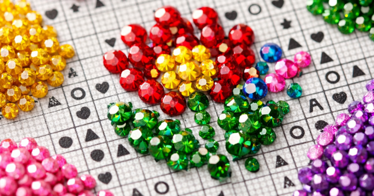 Broderie diamant loisir créatif - strass brillants sur toile LETERNEL