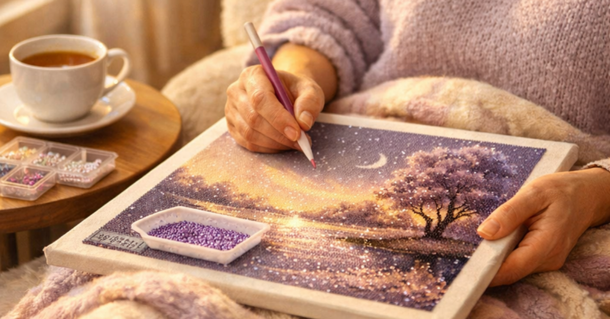Diamond painting bien-être et anti-stress - loisir créatif LETERNEL