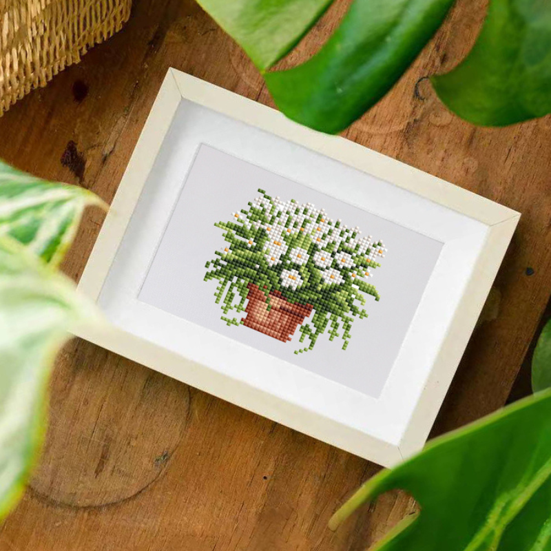 Mini broderie diamant x12 - Plantes