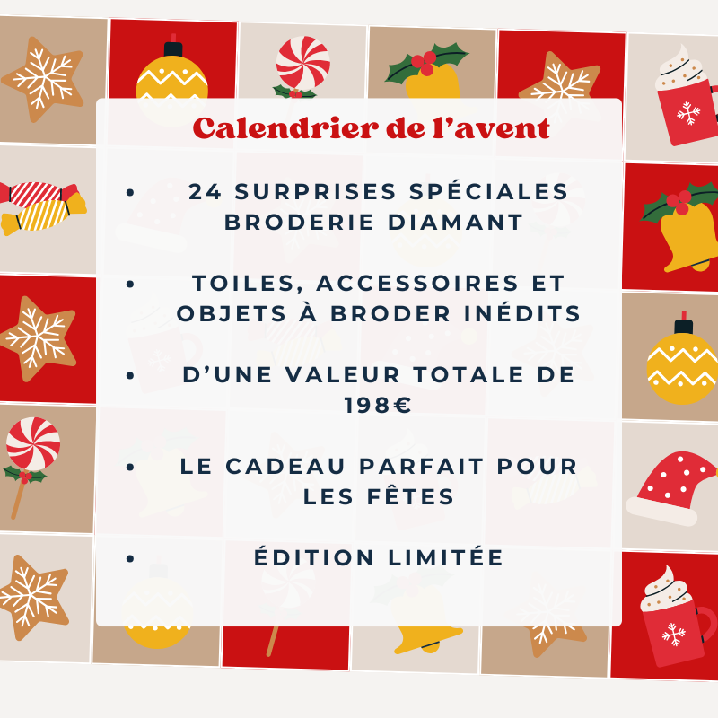 Calendrier de l&#39;avent broderie diamant 2025